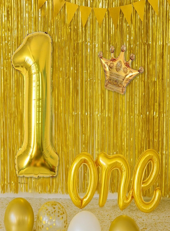 بالون ذهبي مقاس 40 بوصة على شكل الرقم 1 وبالون على شكل الحرف 1 لتزيين حفلات عيد الميلاد الأول، بالونات كبيرة الحجم لعيد الميلاد الأول، لافتة بالونات ذهبية على شكل الرقم 1 - Image 5